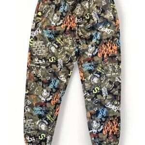 Fresh Prints of Bel Air Jogger Pants Mens Medium Graphic Print Drawstring Camo